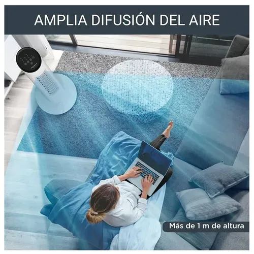 Ventilateur Colonne 102cm 40w 3 Vitesses Blanc Vu6871f0