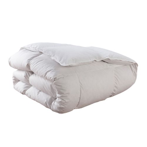 Dafinner Luxe Couette en Duvet pour Toute L'année 90% Duvet lit 2 Personne 200 × 200 cm, Certifiée Oeko-Tex&RDS, Lavable en Machine 330 GSM Blanc