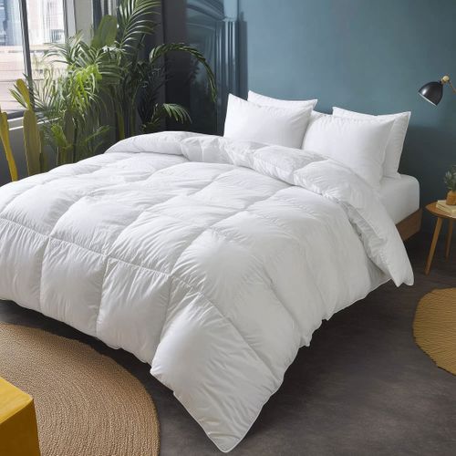 Couette Chaude Sensation Duvet - Coton - Louisette 140 X 200 Cm Blanc