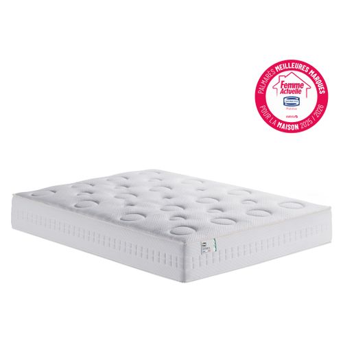 Matelas ressorts 140x200 cm SIMMONS OXYGENE'R ép.26 cm vue 3/4
