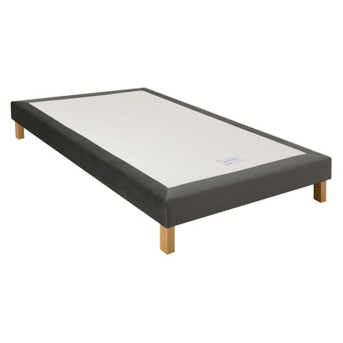 Sommier gris 80x200 cm SIMMONS DECO VELOUR vue 3/4