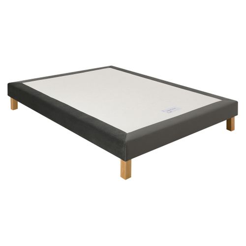 Sommier gris 140x190 cm SIMMONS DECO VELOUR vue 3/4