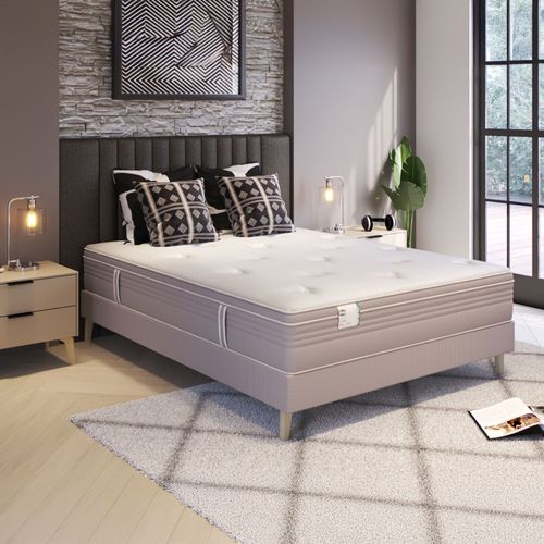 Matelas Ressort Ensachés 140x190 cm LE VISIONNAIRE, Ferme, Epaisseur 27 cm