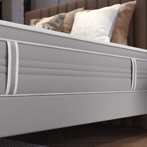 Ensemble matelas Ressort Ensachés 140x190 cm L'ELEGANT, Epaisseur 30 cm, Ferme + Sommier