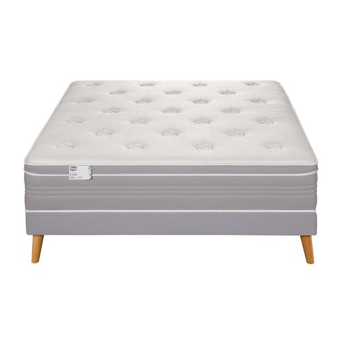 Ensemble matelas Ressort Ensachés 140x190 cm L'ELEGANT, Epaisseur 30 cm, Ferme + Sommier