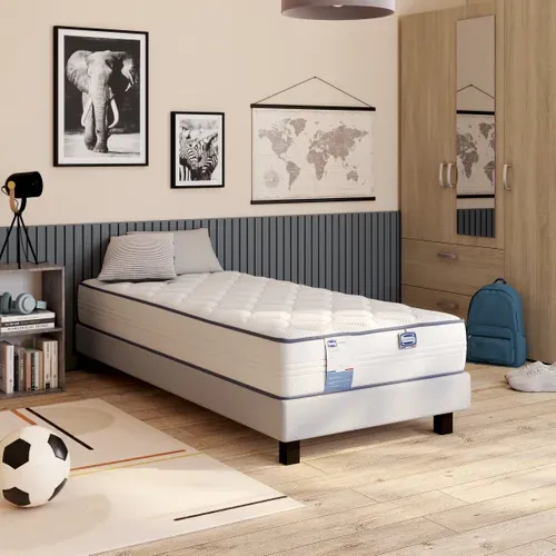 Matelas ressorts 90x200 cm avec mémoire de forme FITNESS ép.24 cm vue d'ambiance 1