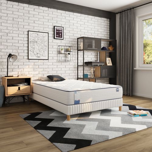 Matelas ressorts 120x190 cm avec mémoire de forme FITNESS ép.24 cm vue d'ambiance 1