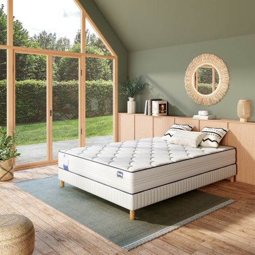 Matelas ressorts 160x200 cm FITNESS à mémoire de forme ép.24 cm