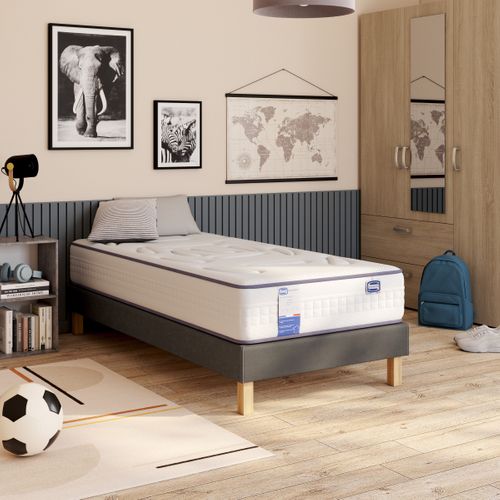 Matelas ressorts 90x190 cm avec latex INFLUENCE ép.26 cm