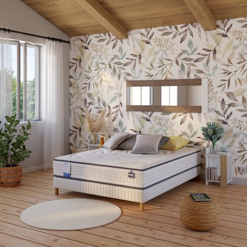 Matelas ressorts 140x190 cm avec latex INFLUENCE ép.26 cm vue d'ambiance 1