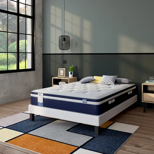 Matelas hybride 140x200 cm SIMMONS NUIT FRAICHE ép.27 cm vue d'ambiance 1