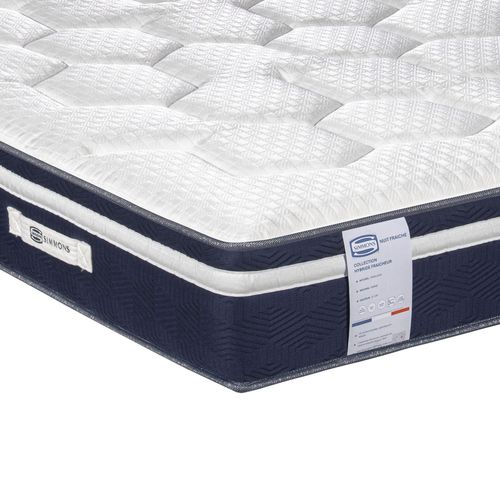 Matelas hybride 140x200 cm SIMMONS NUIT FRAICHE ép.27 cm vue détaillée