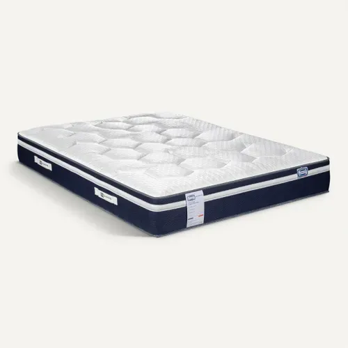 Matelas hybride 140x200 cm SIMMONS NUIT FRAICHE ép.27 cm vue 3/4