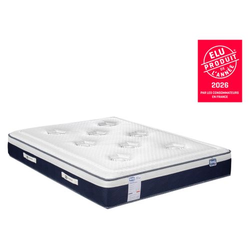 Matelas hybride 140x200 cm avec latex ROSEE NOCTURNE ép.27 cm