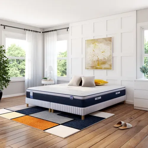 Matelas hybride 180x200 cm avec latex ROSEE NOCTURNE ép.27 cm vue d'ambiance 1