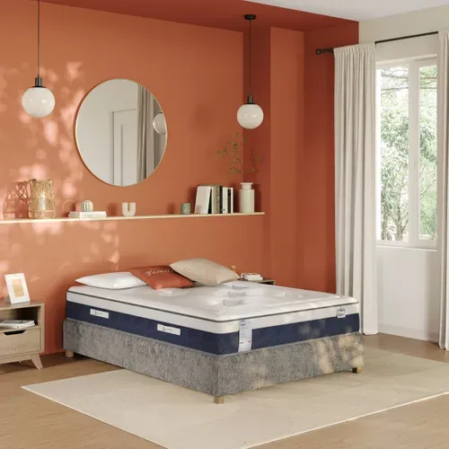Sommier gris 140x200 cm SIMMONS ETOFFE vue d'ambiance 1