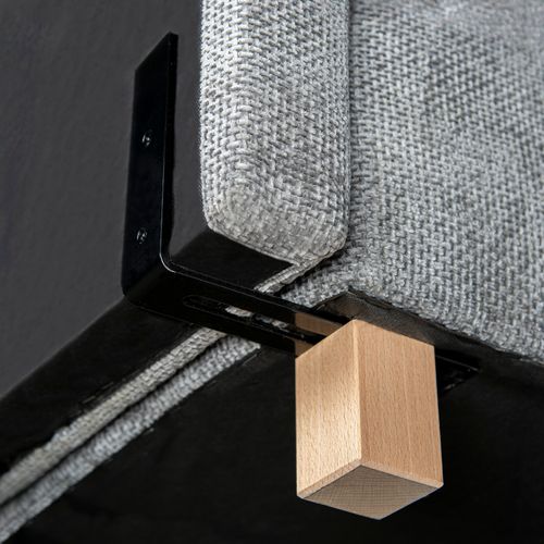 Tête de lit grise L.180 cm SIMMONS ETOFFE