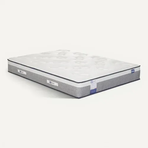 Matelas hybride 140x190 cm SIMMONS Influence ép.26 cm vue 3/4
