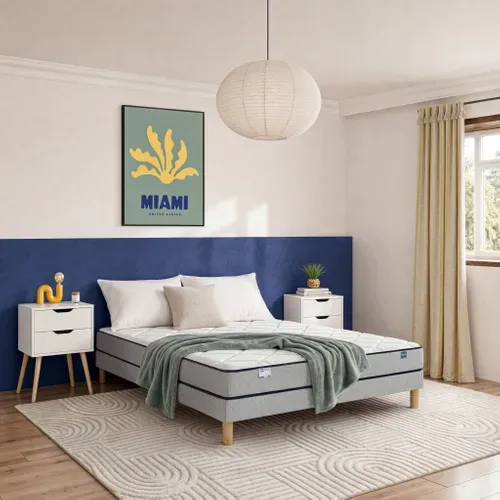 Ensemble matelas et sommier SIMMONS DETENTE 160x200 cm vue d'ambiance 1
