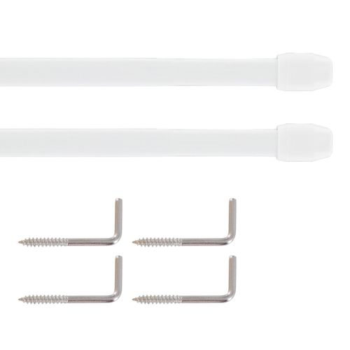 2 tringles ext. 60-100 cm Blanc