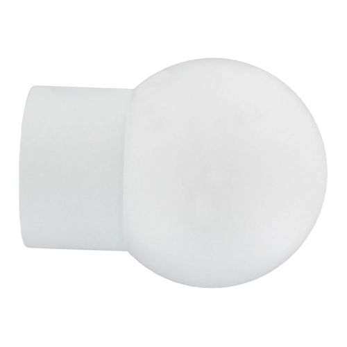 2 embouts mini boule Ø 2 cm Blanc vue de face
