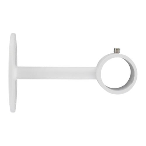 Support mur/plafond Ø 2cm  Blanc vue de face