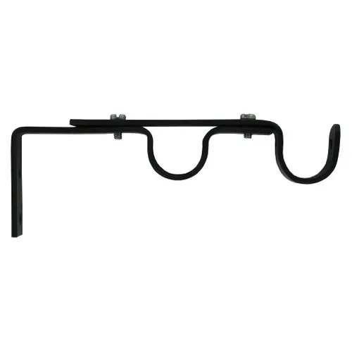 Support double équerre 14 cm  Noir vue de face