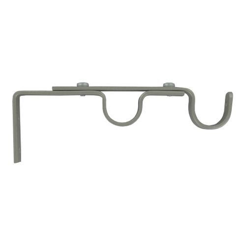 Support double équerre 14 cm  Argenté vue de face