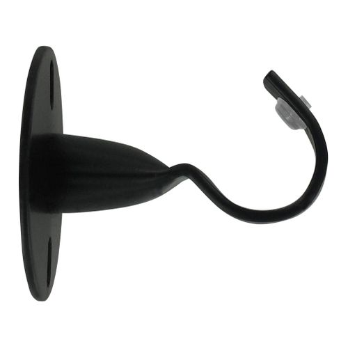 Support mur/plafond Ø 2cm  Noir vue de face
