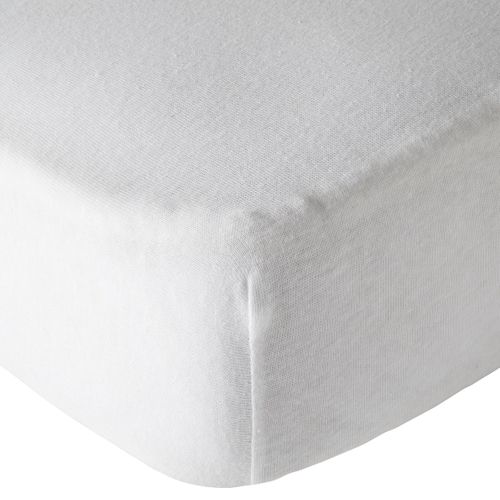 Lot De 2 Draps Housse En Coton 70x140 Cm - Blanc + Rose
