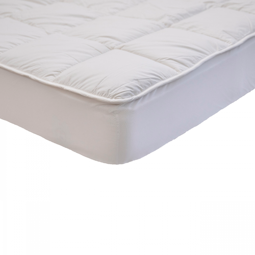 Surmatelas 90x190 Cm Sensation Duvet Confort Moelleux Enveloppe 100% Coton