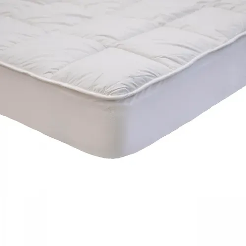 Surmatelas 140x190 Cm Sensation Duvet Confort Moelleux Enveloppe 100% Coton