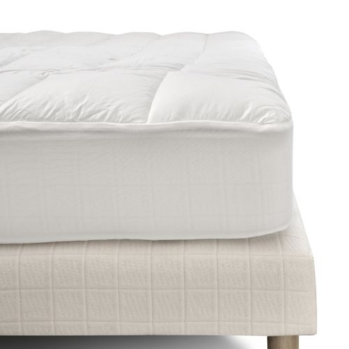 Surmatelas 140x190 Cm Sensation Duvet Confort Moelleux Enveloppe 100% Coton