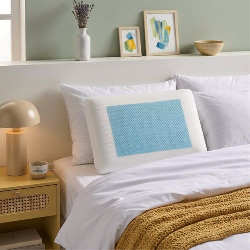 Oreiller Ergonomique Mémoire De Forme 56x36x12cm Memo Gel Rafraîchissant