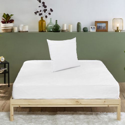 Pack Anti-punaises De Lit Protège-matelas 90x190cm + 1 Protège Oreiller 63x63cm Imperméables