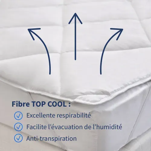 Surmatelas 160x200 Cm Confort Moelleux Et Respirant Lavable à 95°c