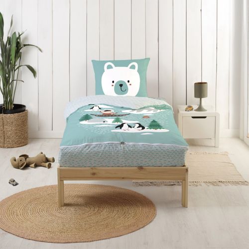 Rechange Caradou® Parure De Lit Enfant 90x190cm Sans Couette Imprimé Igloo