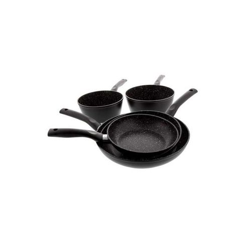 Lot De 3 Poeles 20, 24 Et 28 Cm + 2 Casseroles De 18 Et 20 Cm