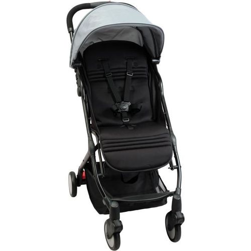Poussette Compacte - Yuko - 0 à 36 Mois (max 15 Kg) - Sangle De Portage - 4 Roues - Noir