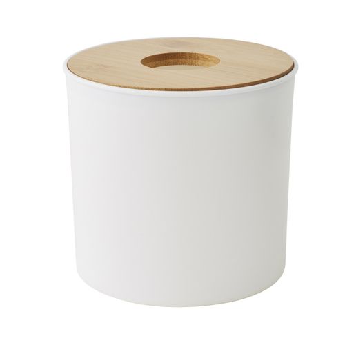 Poubelle à Coton Couvercle Bambou 1.5l