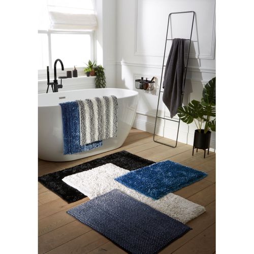 Tapis De Bain Uni Irisé En Polyester 60x120cm