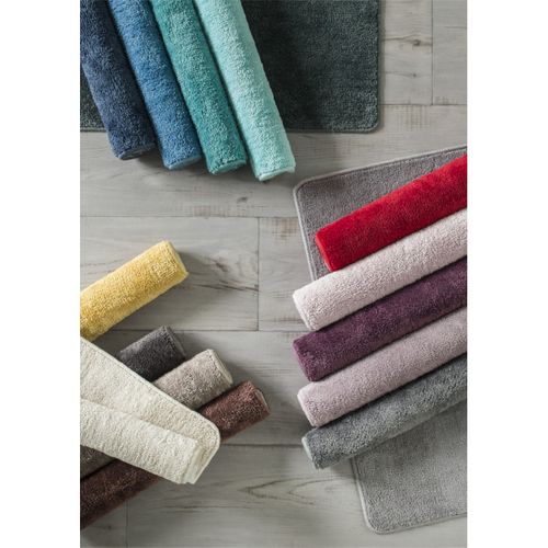 Tapis De Bain Uni 50x80 En Polyester Bordeau 50x80cm