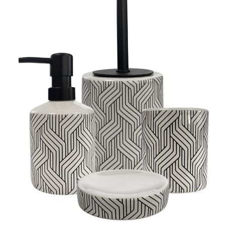 Set salle de bain visage 4pcs en céramique