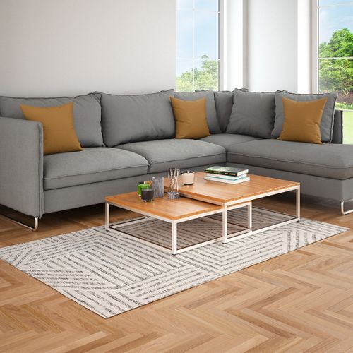 Tapis Déco Géométrique En Coton