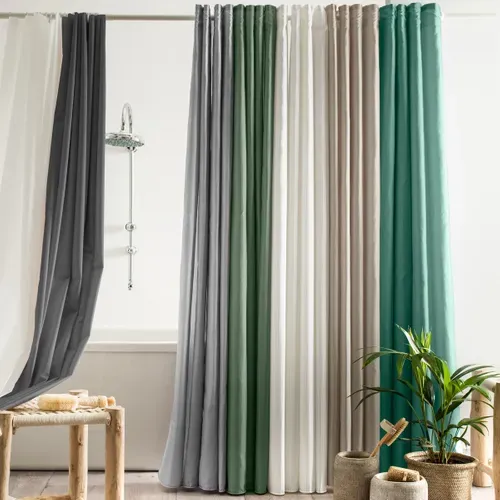 Rideau De Douche Uni En Polyester Essentiel