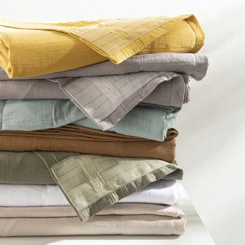 Rideau Uni En Gaze De Coton Pattes Cachées à L'unité 140x260cm Beige