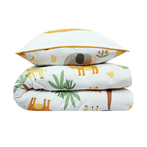 Parure De Lit Enfant Lion Jungle Réversible 140x200cm