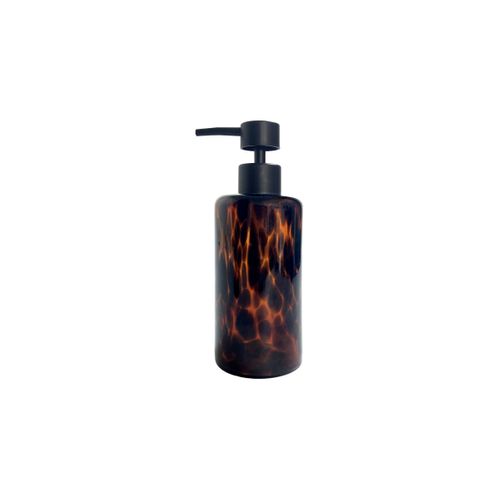 Set Salle De Bain Léopard 3 Pièces Verre Marron