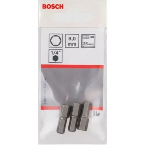 Paquet De 3 Embouts De Vissage Hex8 25mm - Bosch - 2607001730