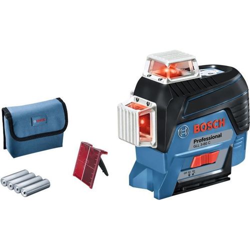 Niveau Laser Lignes Gll 3-80 C - 0601063r00 - Noir Et Bleu - Sans Fil - Portée 120 M